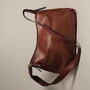 VTG Vintage King Ranch Saddle Shop Vagabond  Hobo Handbag Purse Brown Leather